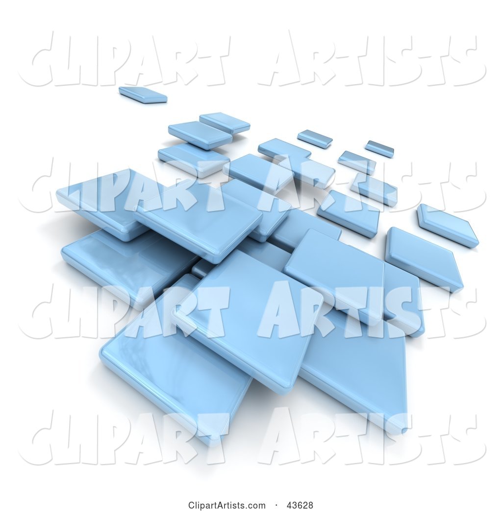 Blue Blocks Floating