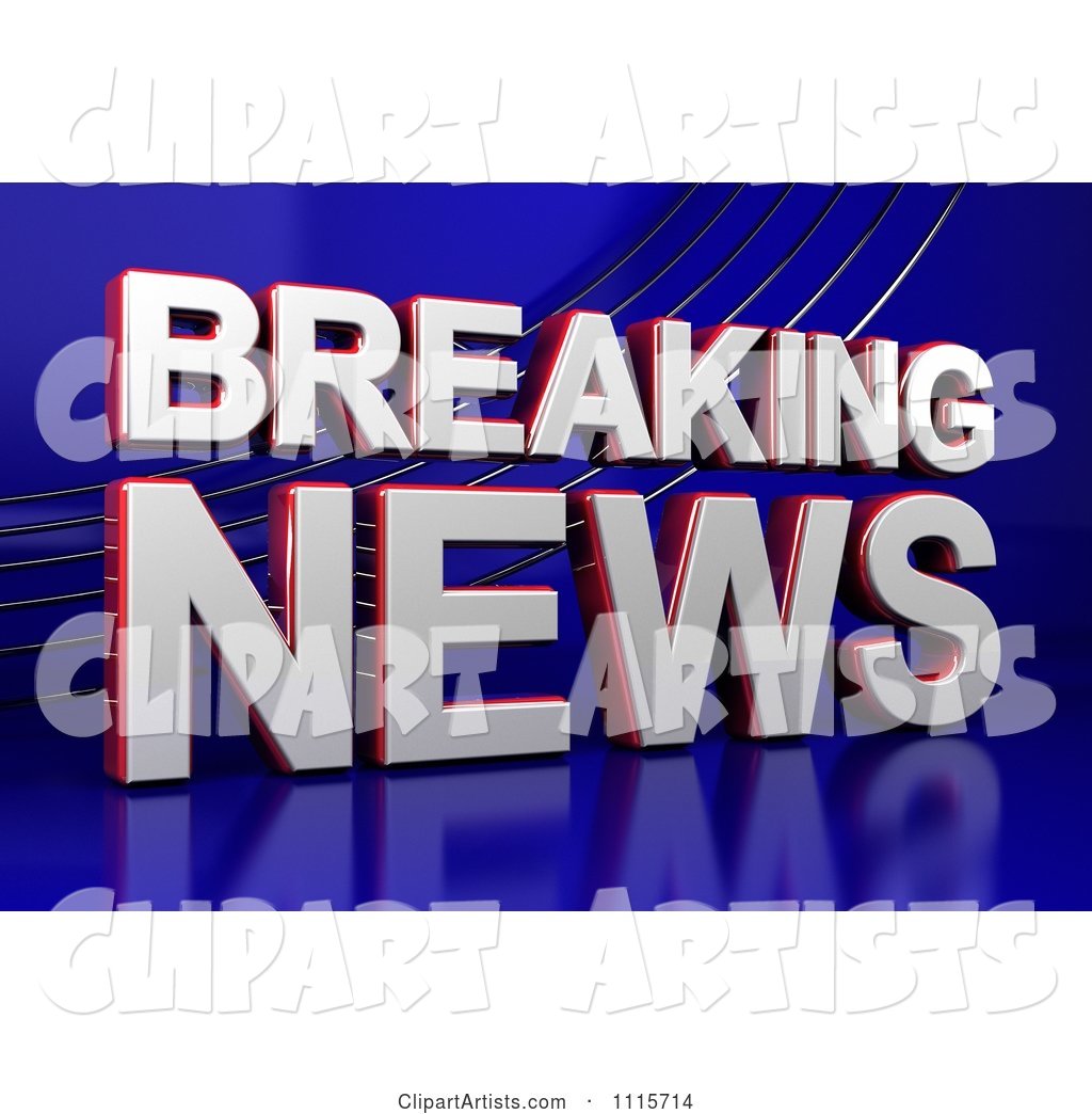 Breaking News Television Text on Blue