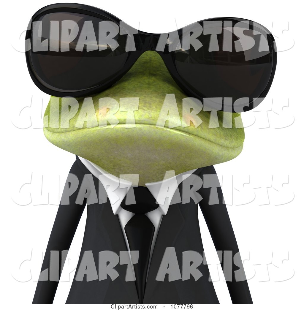 Business Springer Frog Wearing Shades and a Suit 1