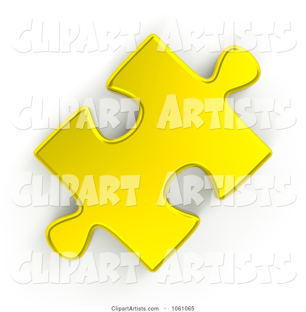 Golden Jigsaw Puzzle Piece
