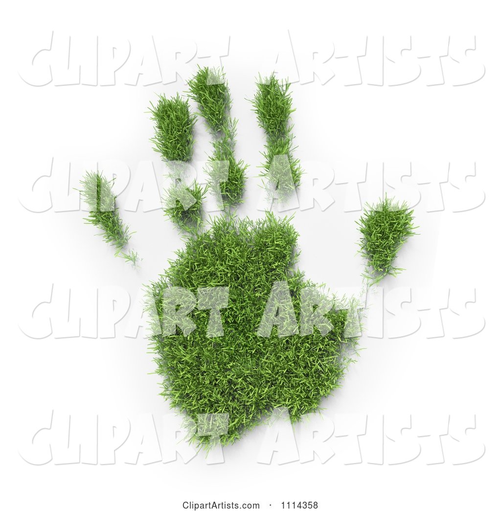 Grassy Hand Print
