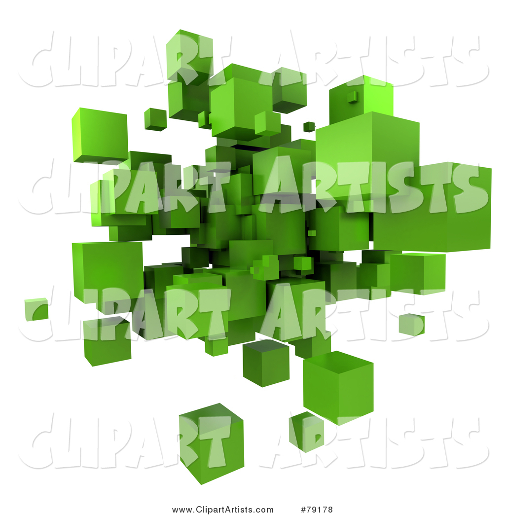 Green Cubic Floating Cluster