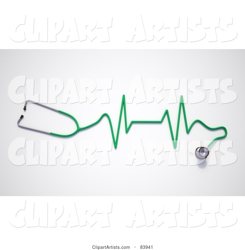 Green Stethoscope with a Graph