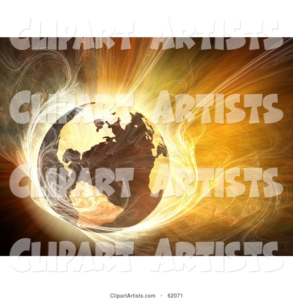 Hot Globe Surrounded by Bright Fractal Light
