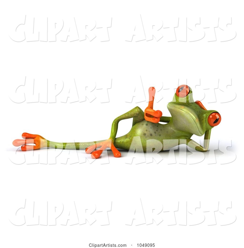Springer Frog Reclined with a Thumb up