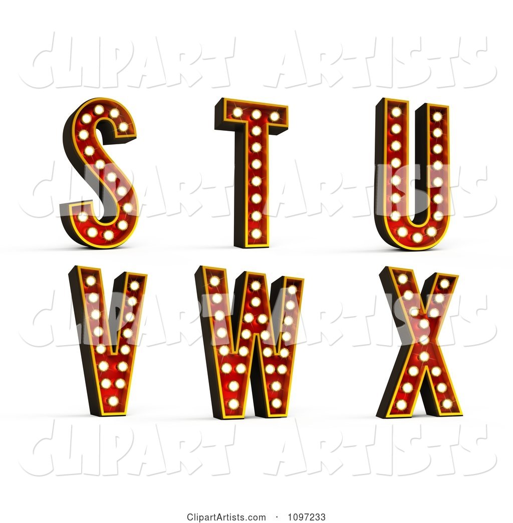 Theatre Light Alphabet Set S Through X
