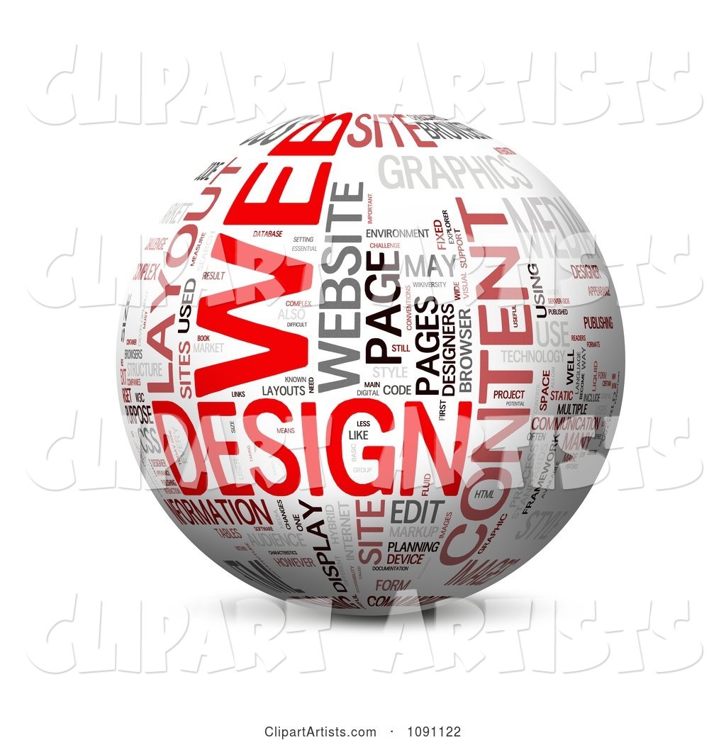 Web Design Word Globe