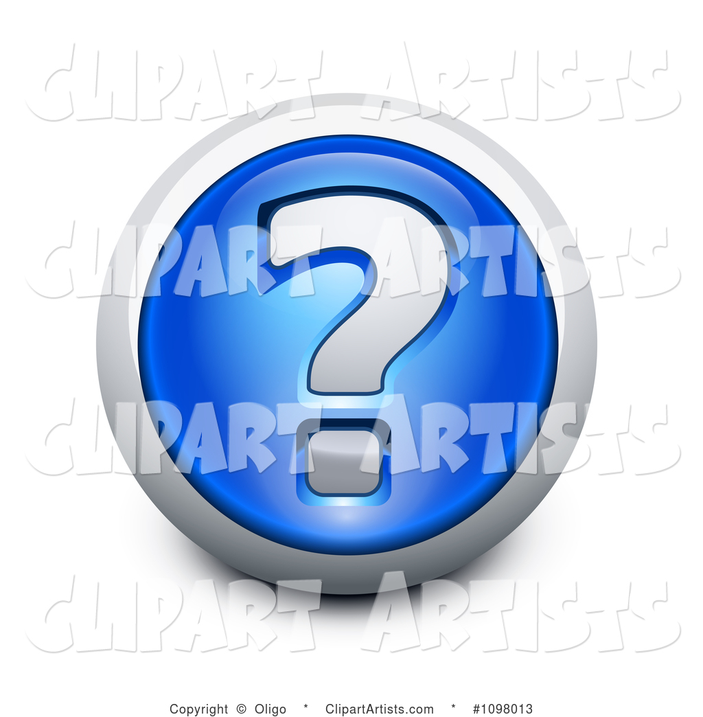 Blue and Silver Question Mark Assistance Icon