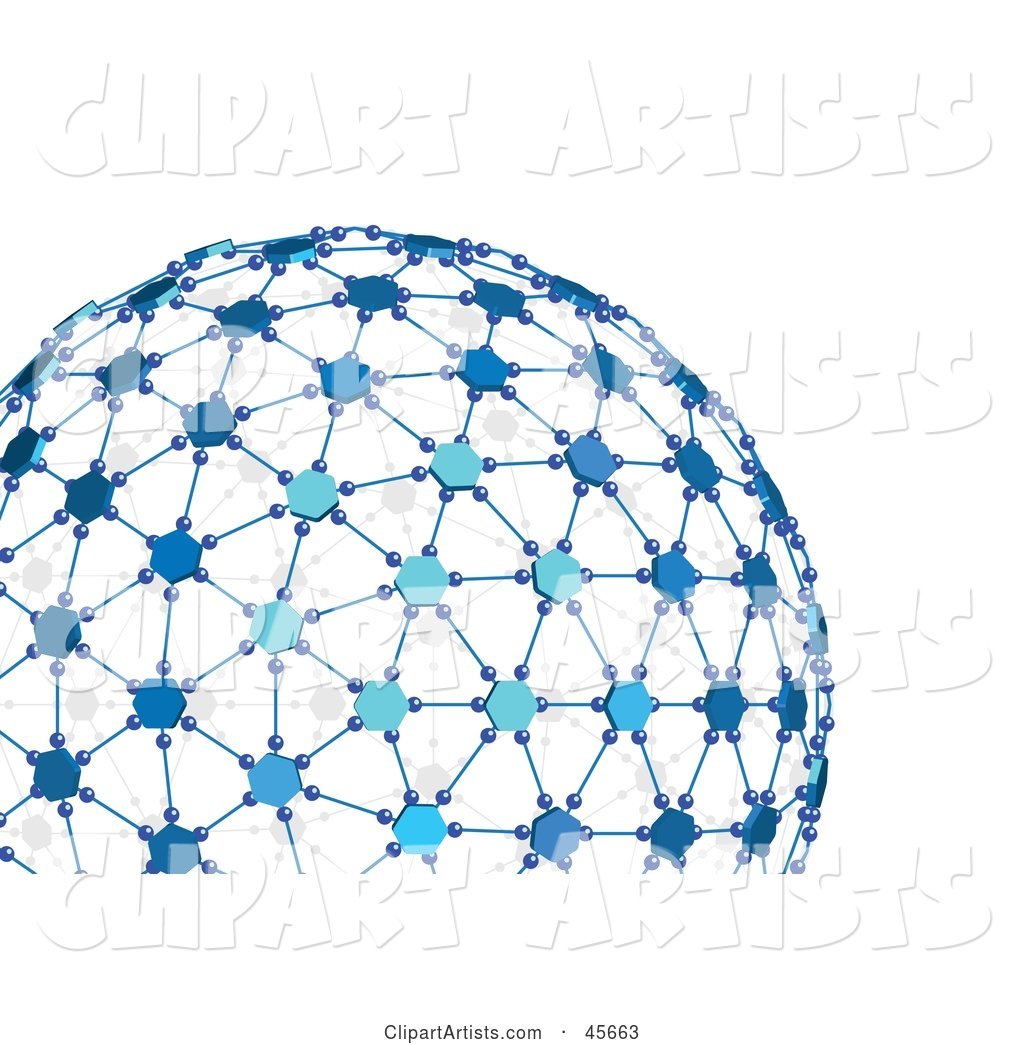 Blue Networked Globe