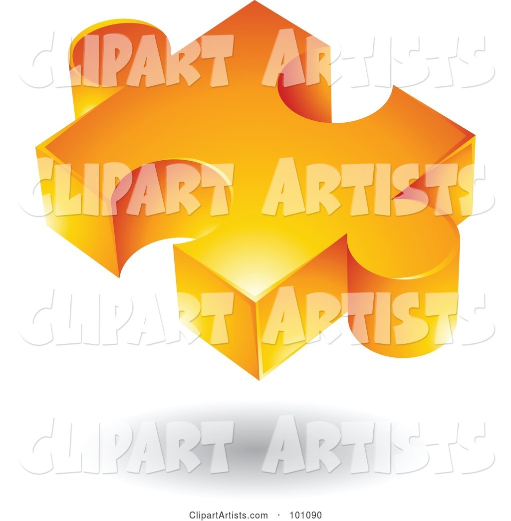 Orange Puzzle Piece Logo Icon