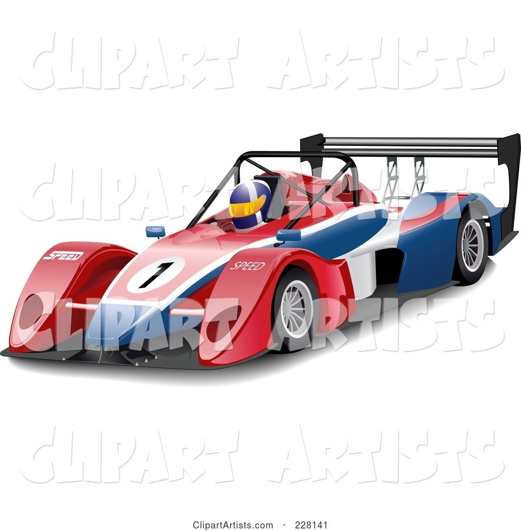 Race Car Driver in a Car