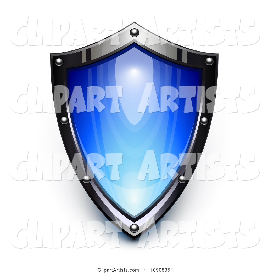 Steel and Blue Security Shield