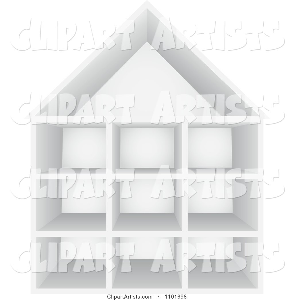 White Cubby House with Storage Shelves