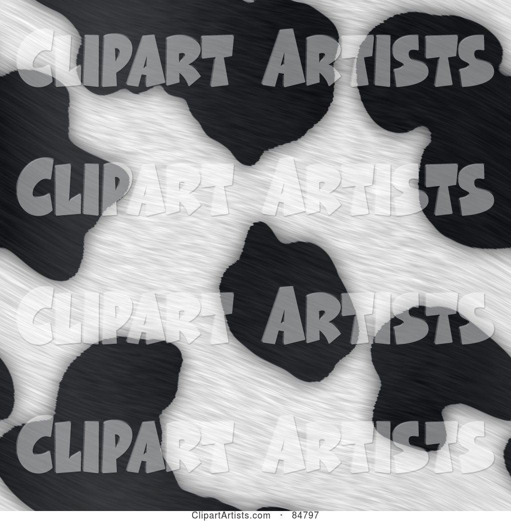 Background of Black and White Dairy Cow Fur Print Pattern