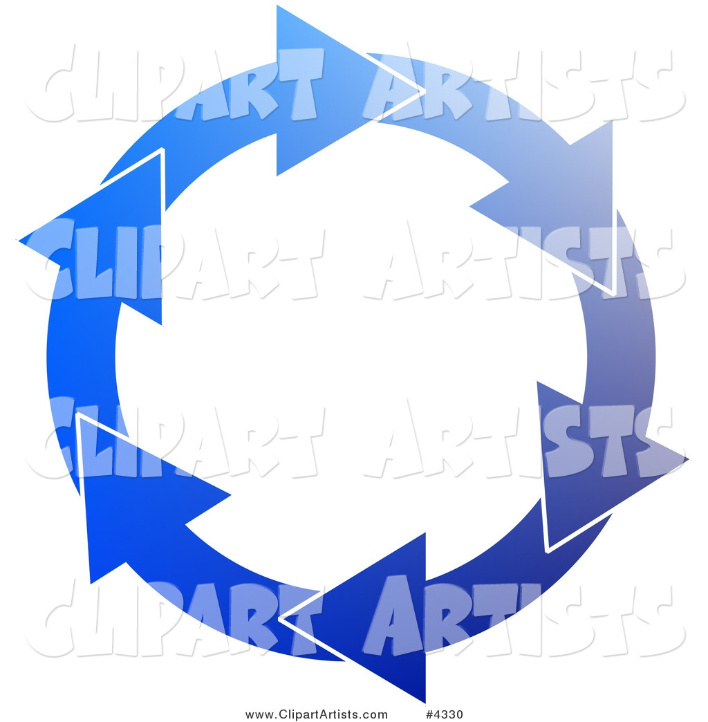 Blue Environmental Circle of Arrows