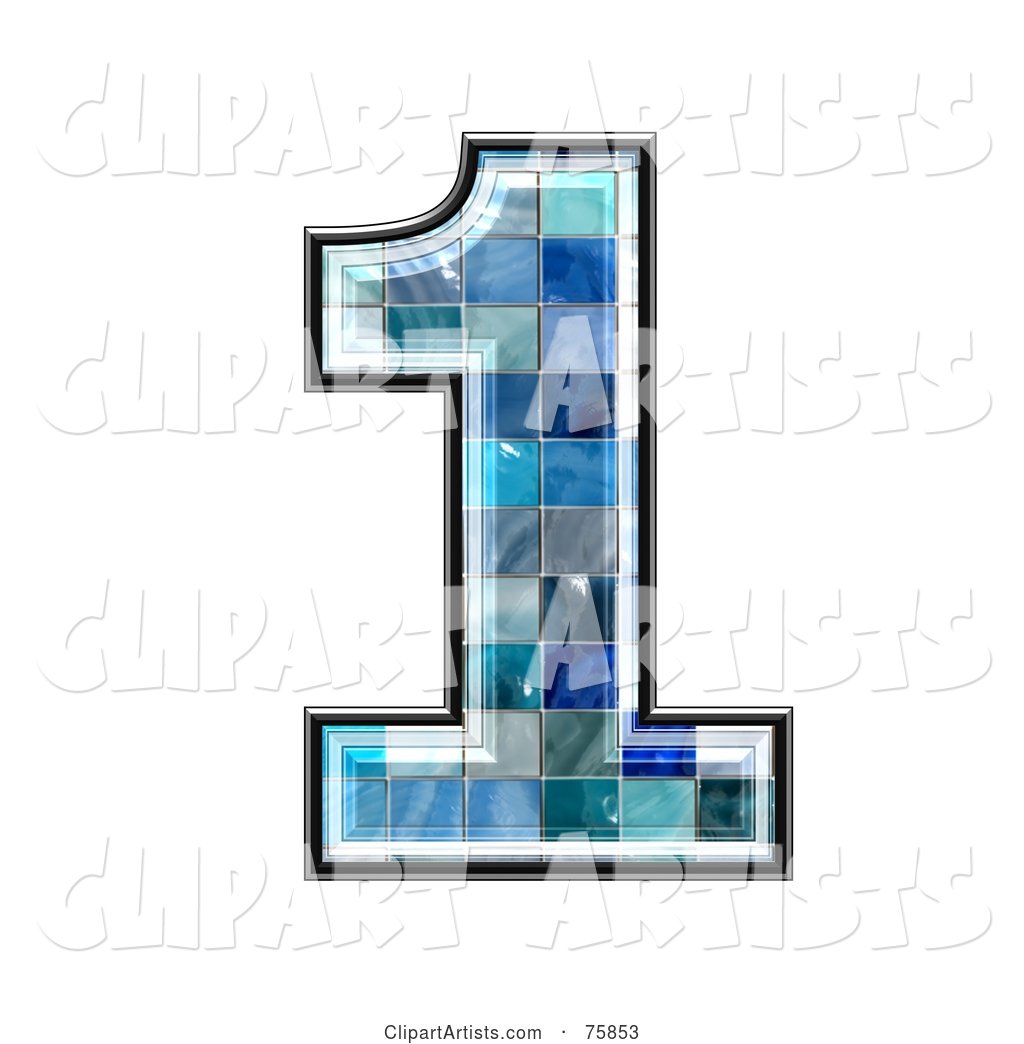 Blue Tile Symbol; Number 1