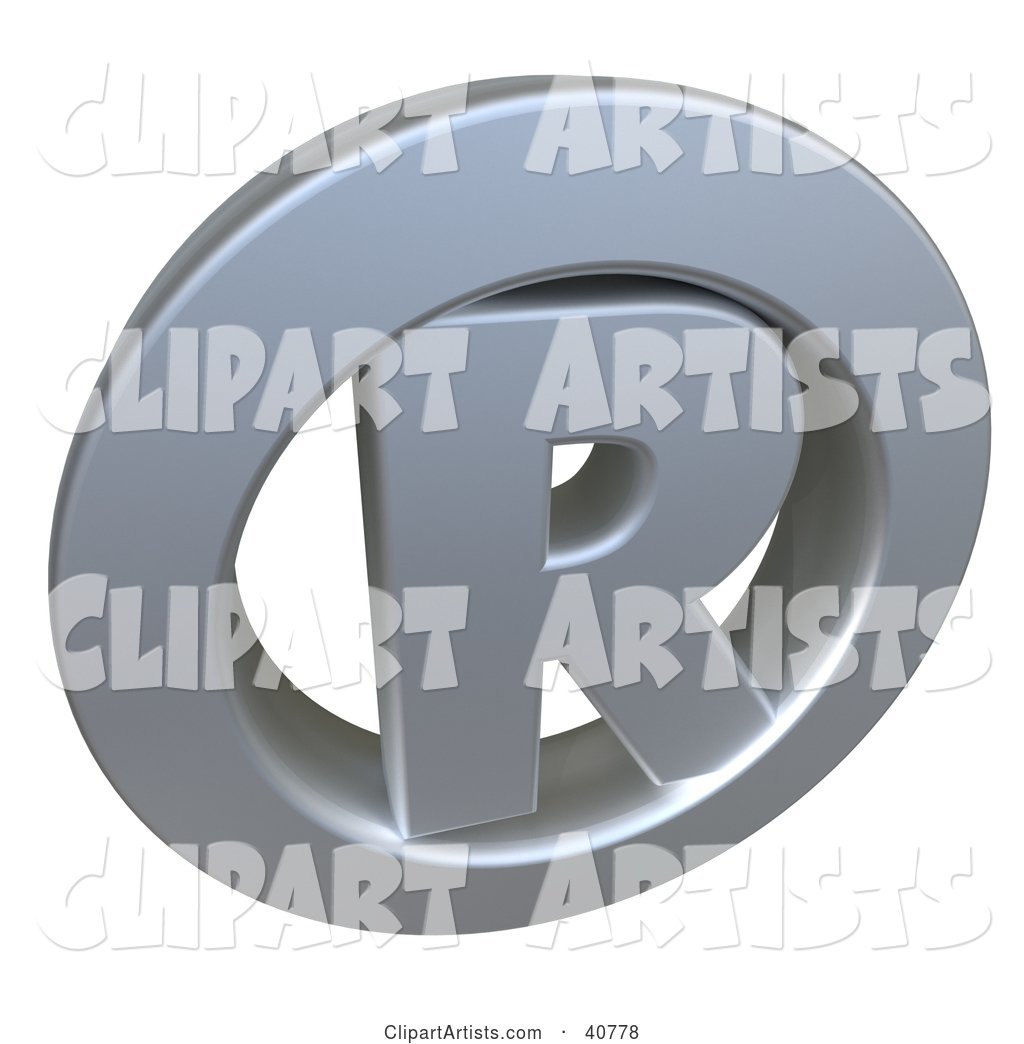 Chrome Registered Trademark Icon with an R in the Center