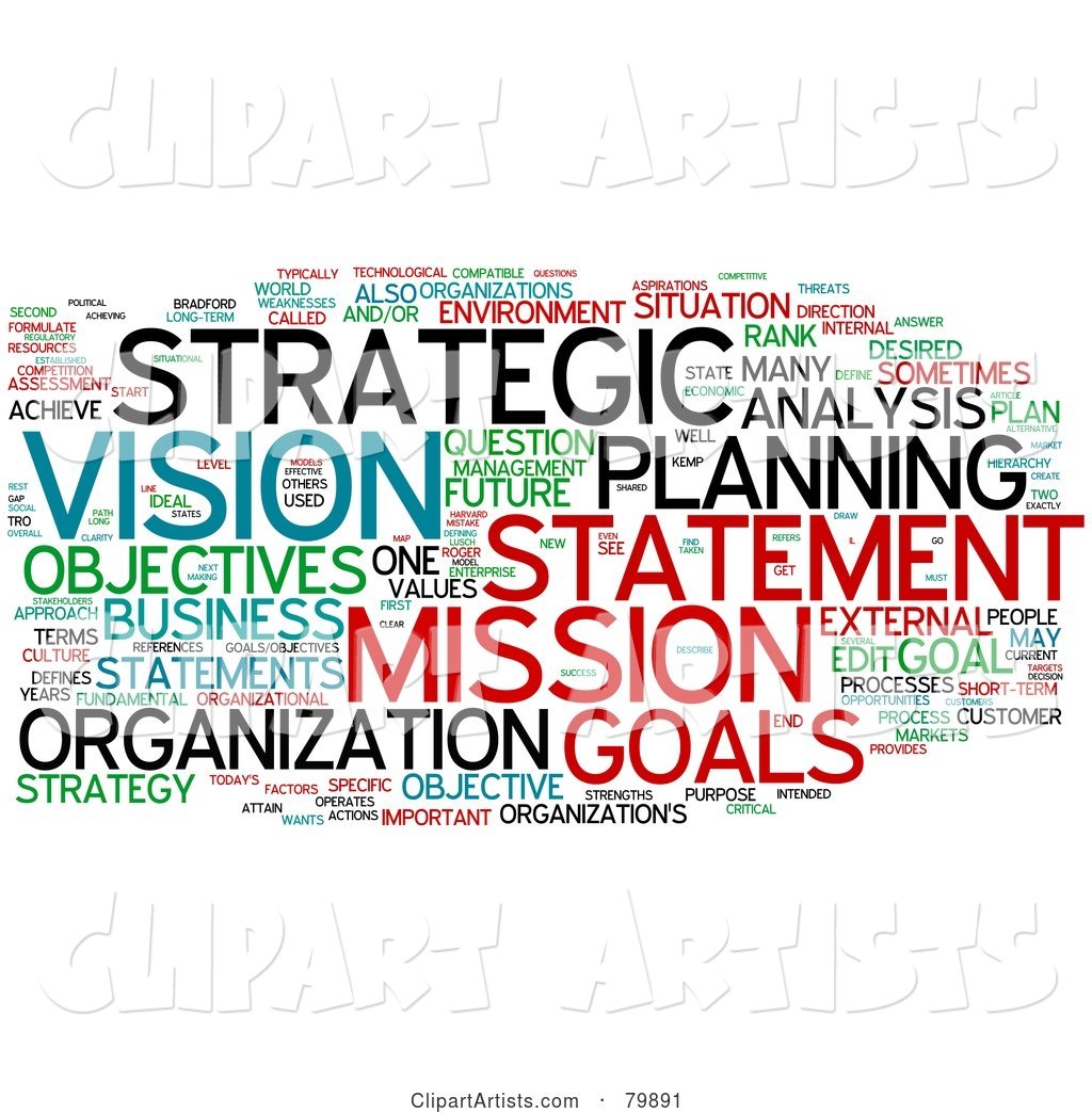 Collage of Words; Strategic Planning - Version 3
