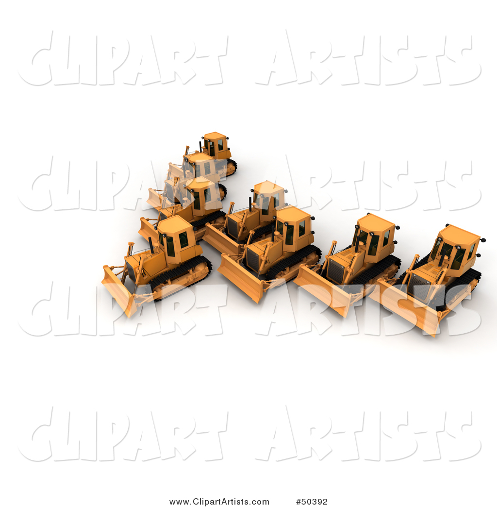 Group of Bulldozers