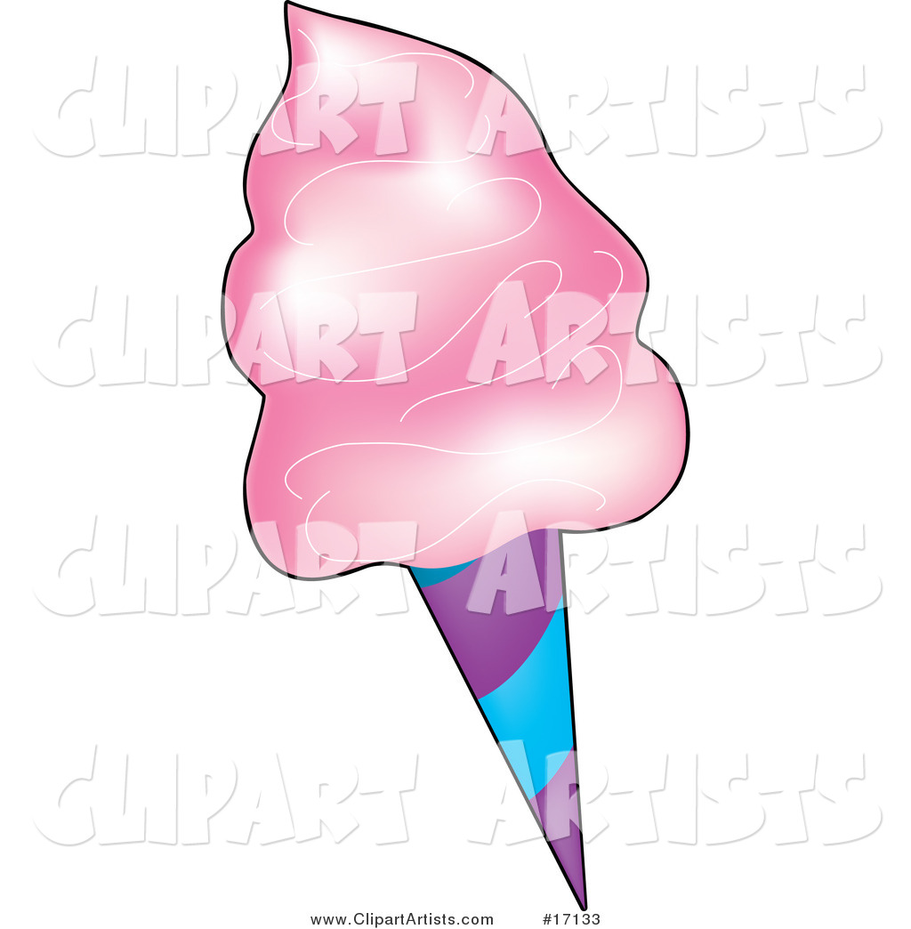 Large Serving of Pink Cotton Candy, Also Known As Candy Floss or Fairy Floss