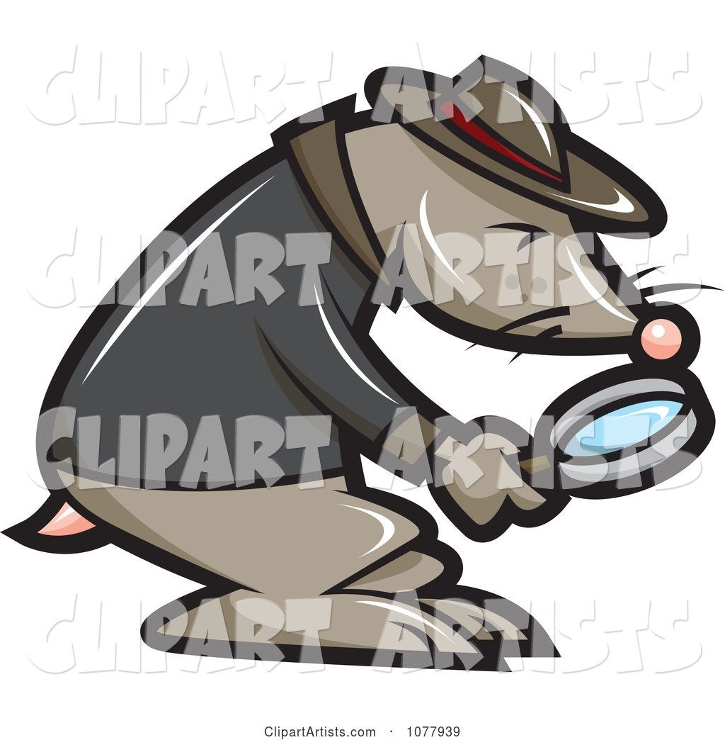 Mole Investigator Using a Magnifying Glass