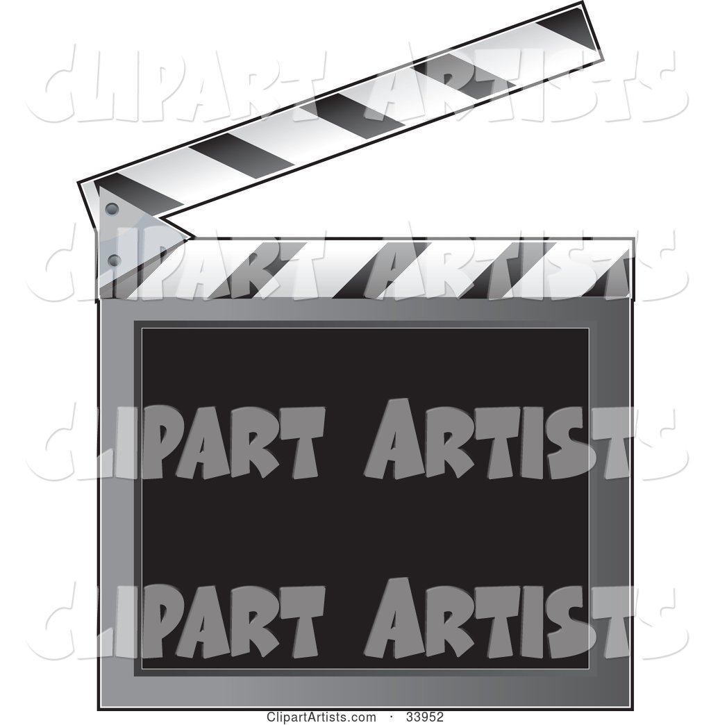 Open Clapperboard with a Blank Writing Area