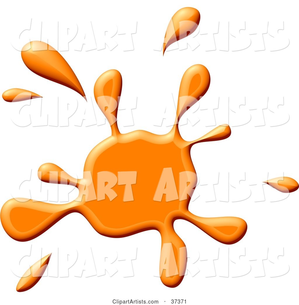 Orange Paint Splatter