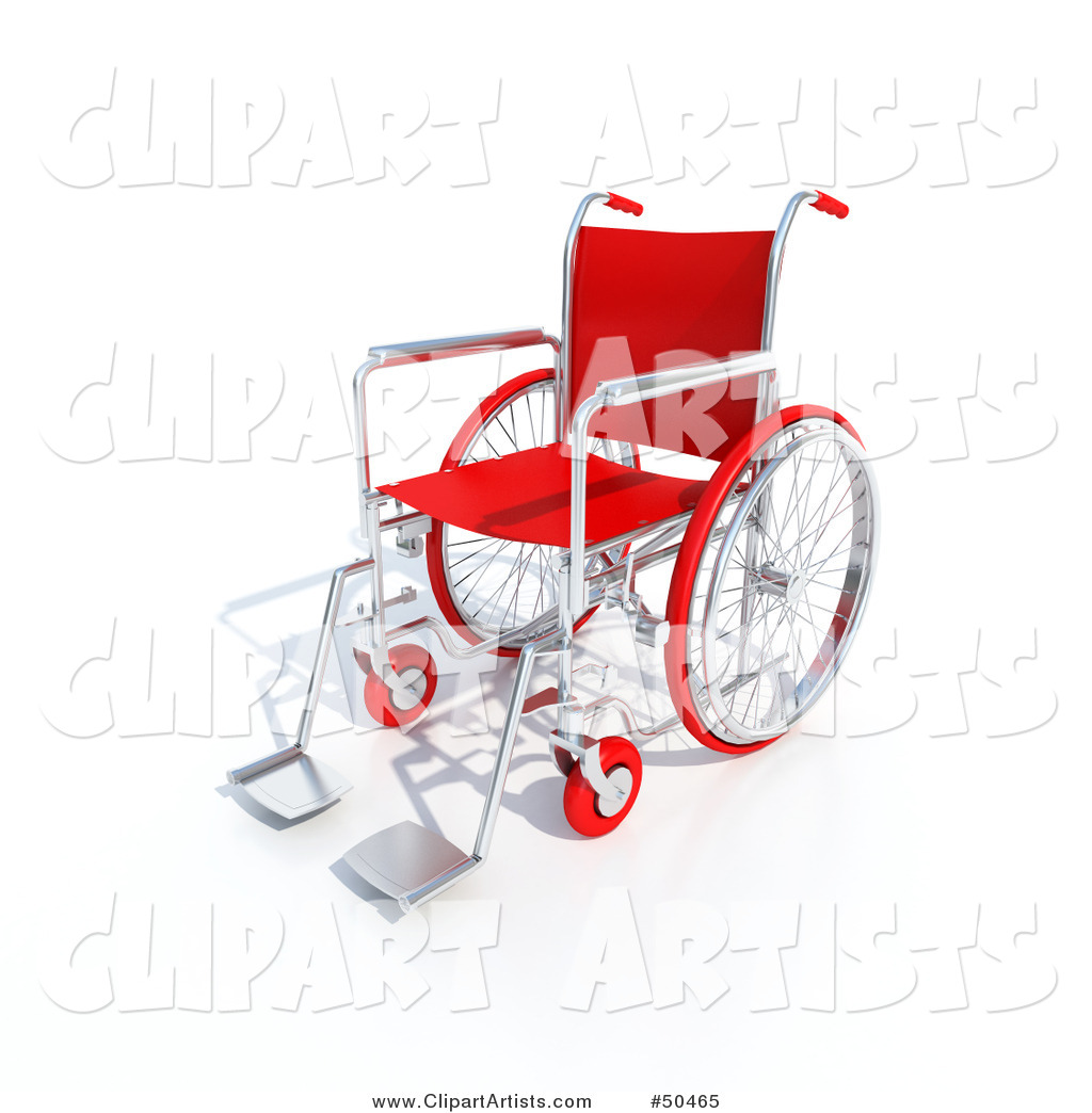 Red Empty Wheelchair