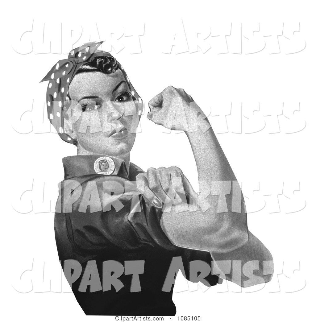 Rosie the Riveter in Black and White