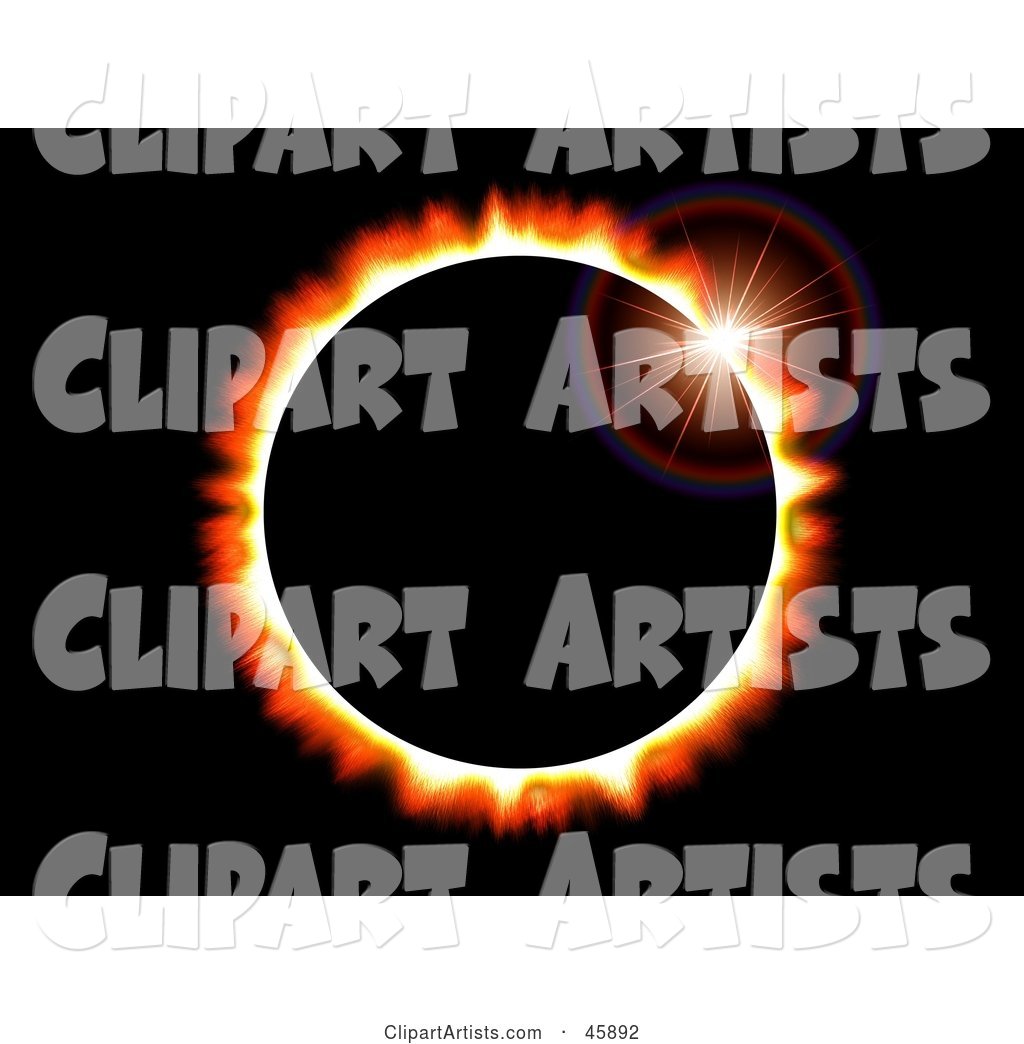Solar Eclipse Background in Space