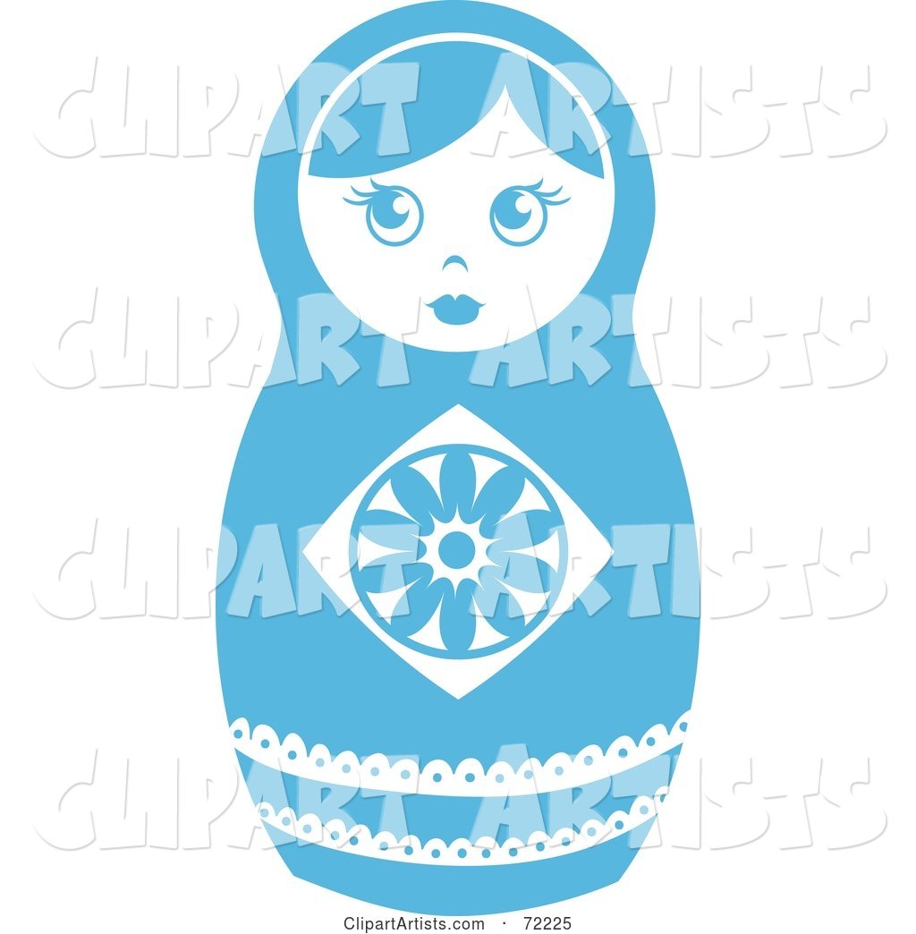 White and Blue Nesting Doll