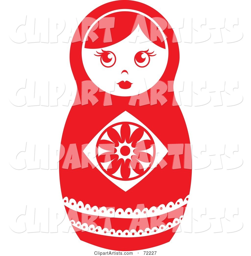 White and Red Nesting Doll