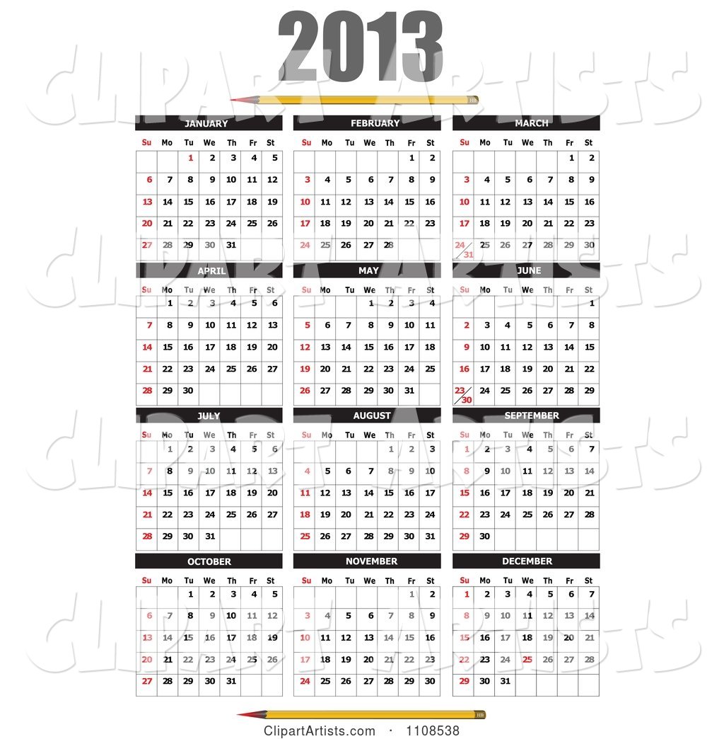 2013 Calendar 1