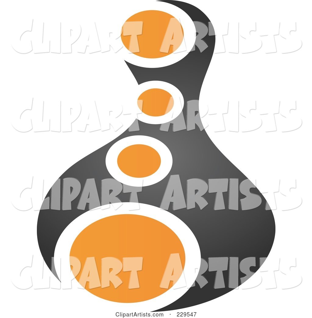 Abstract Black and Orange Logo Icon - 1