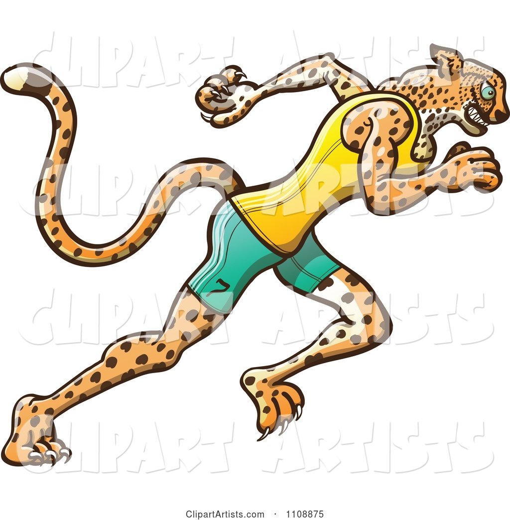 Athletic Track and Field Runner Cheetah