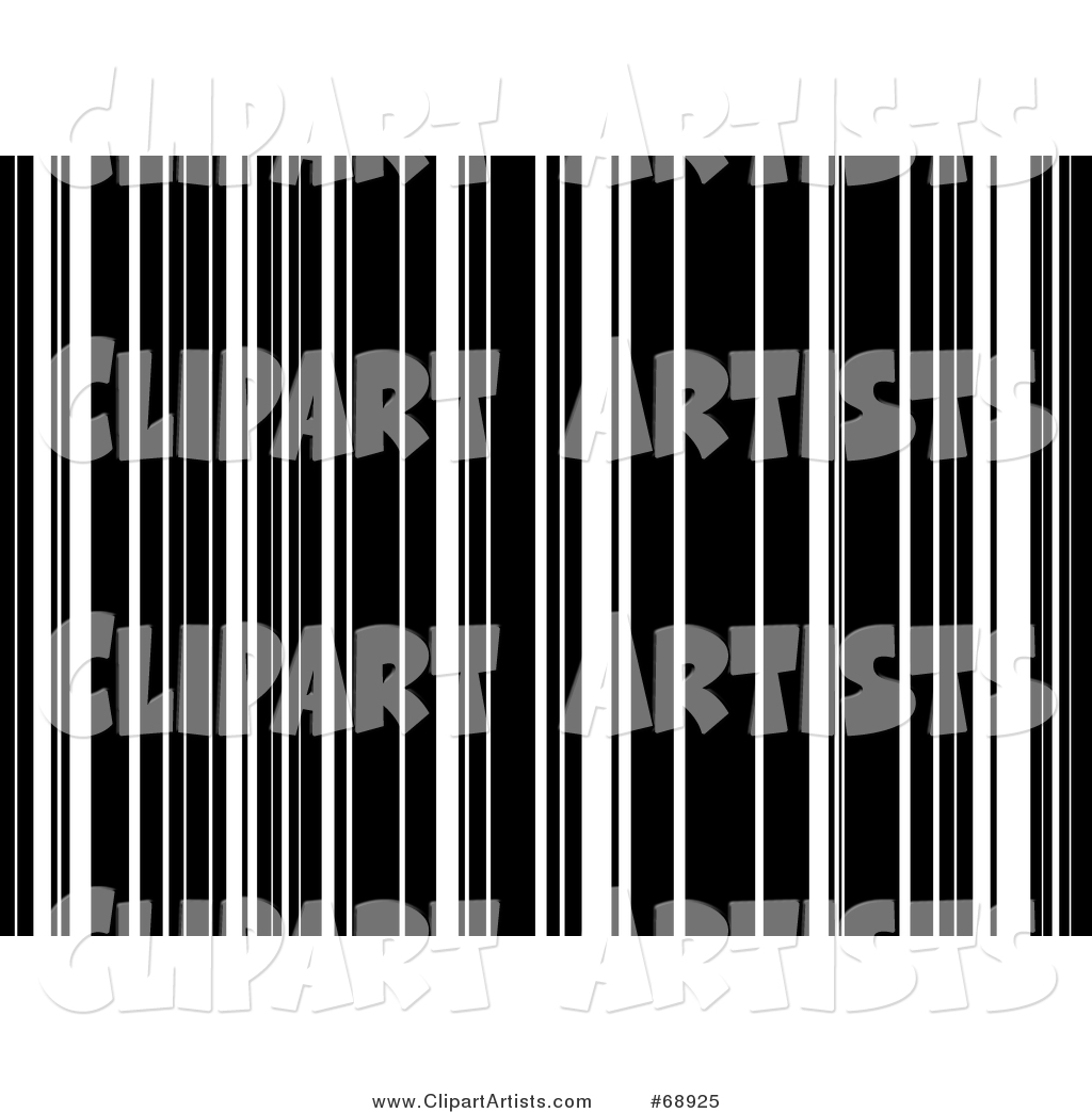 Background of Black and White Bar Code Stripes