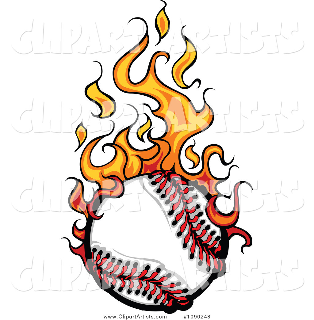 Baseball Engulfed in Flames