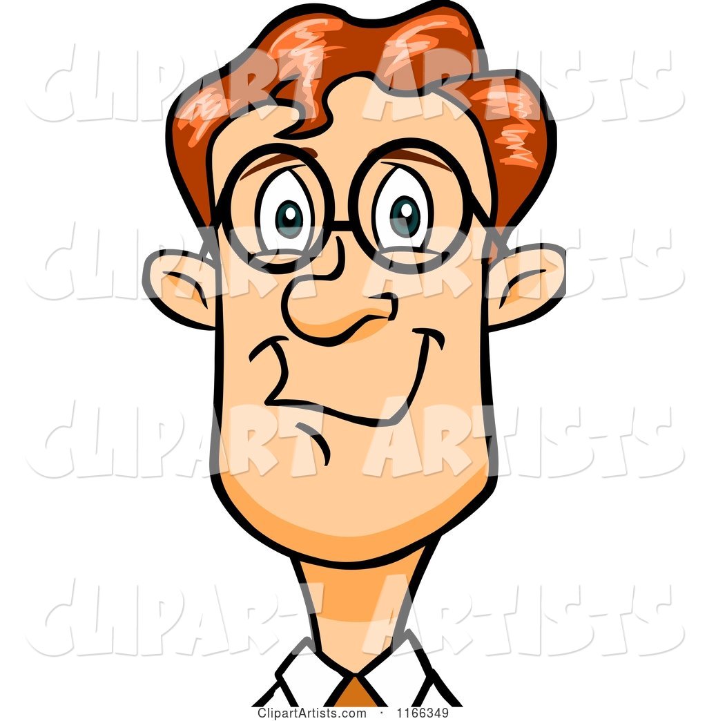 Bespectacled Red Haired Business Man Avatar