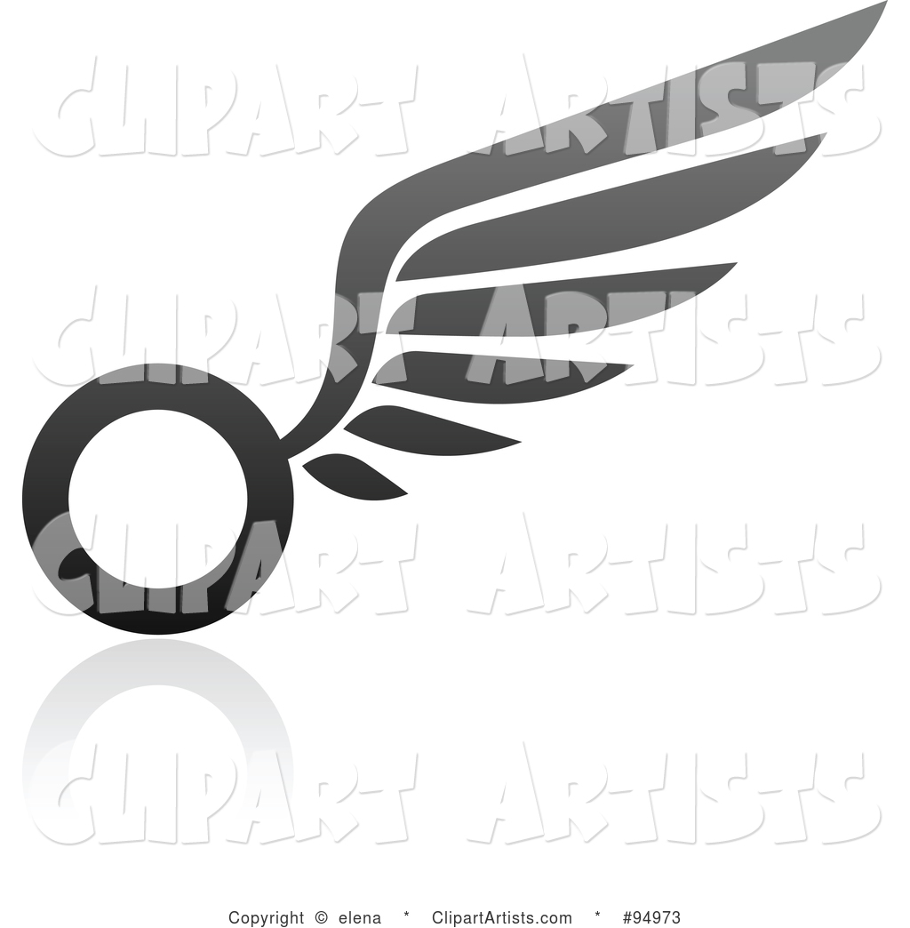 Black and Gray Wing Logo Design or App Icon - 7
