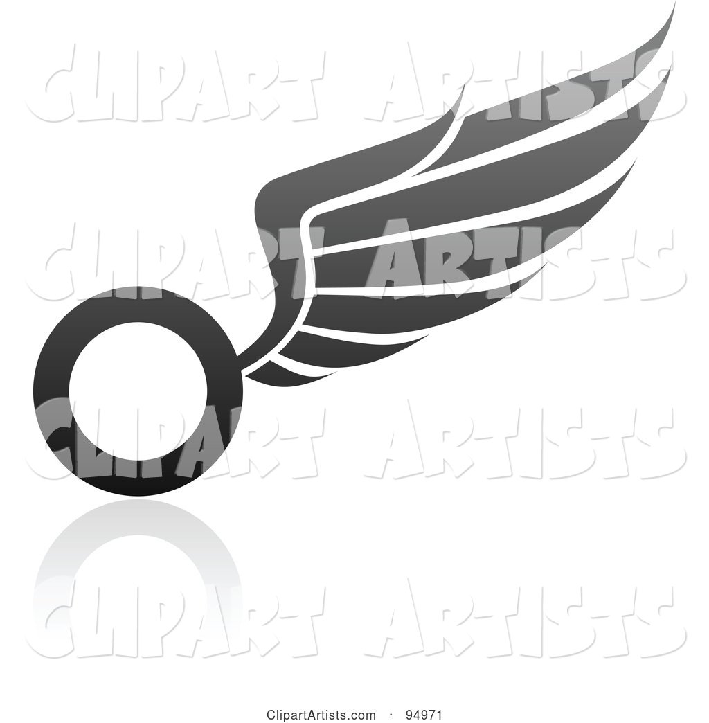 Black and Gray Wing Logo Design or App Icon - 8