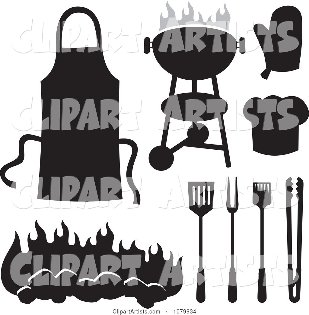Black and White BBQ Items