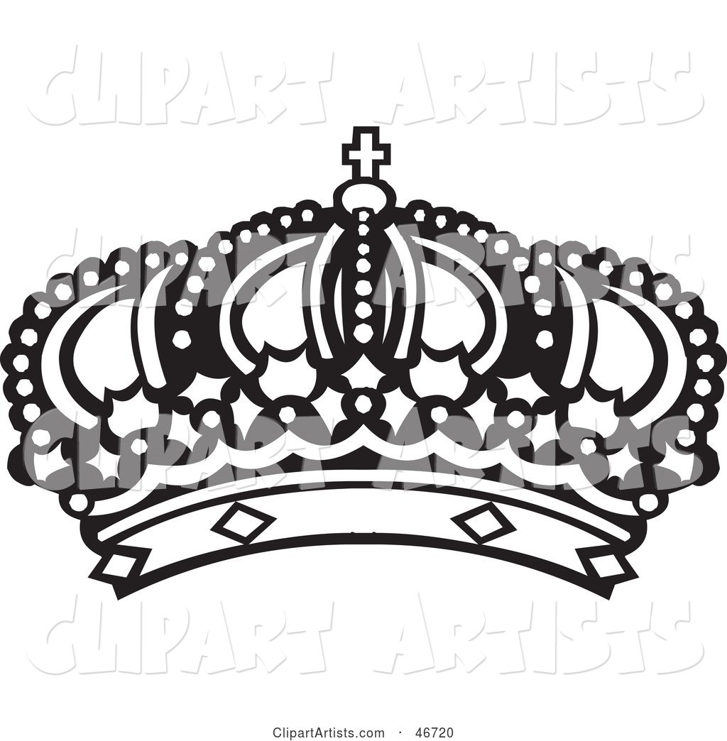 Black and White Crown with Arches