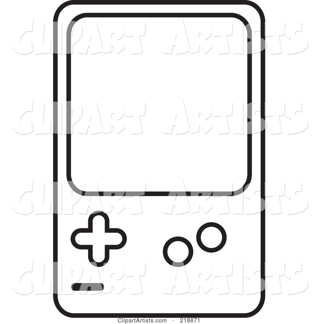 Black and White Handheld Video Game Device