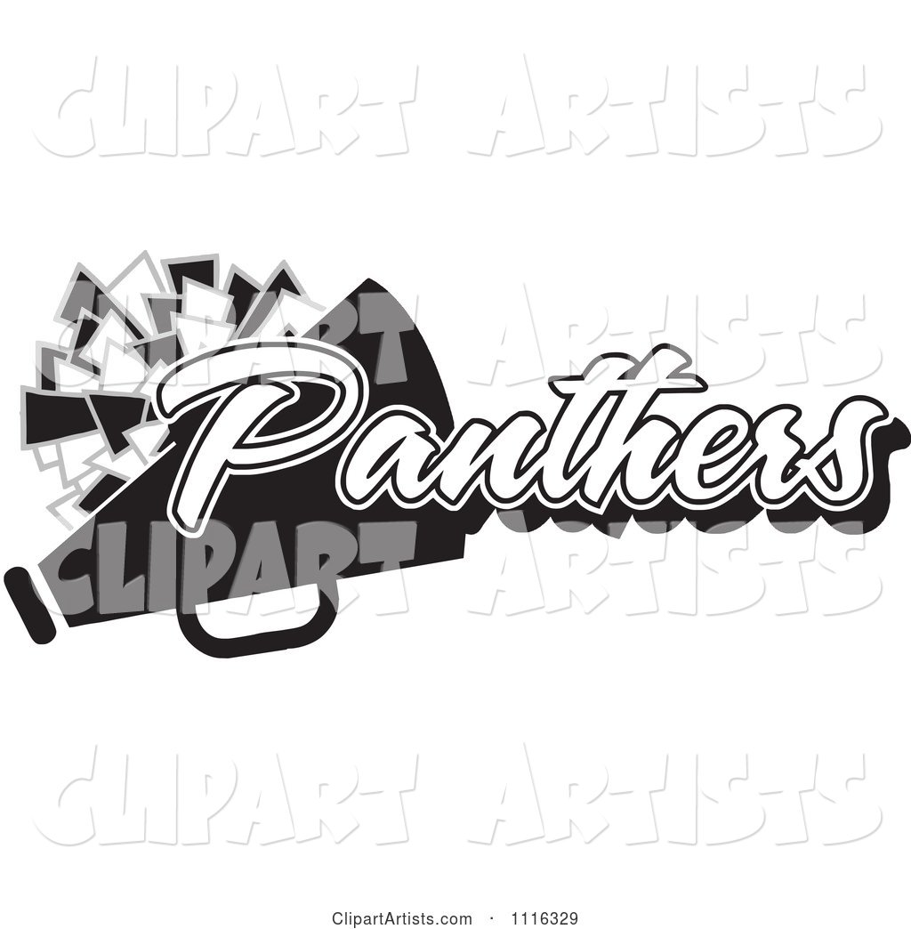 Black and White Panthers Cheerleader Design