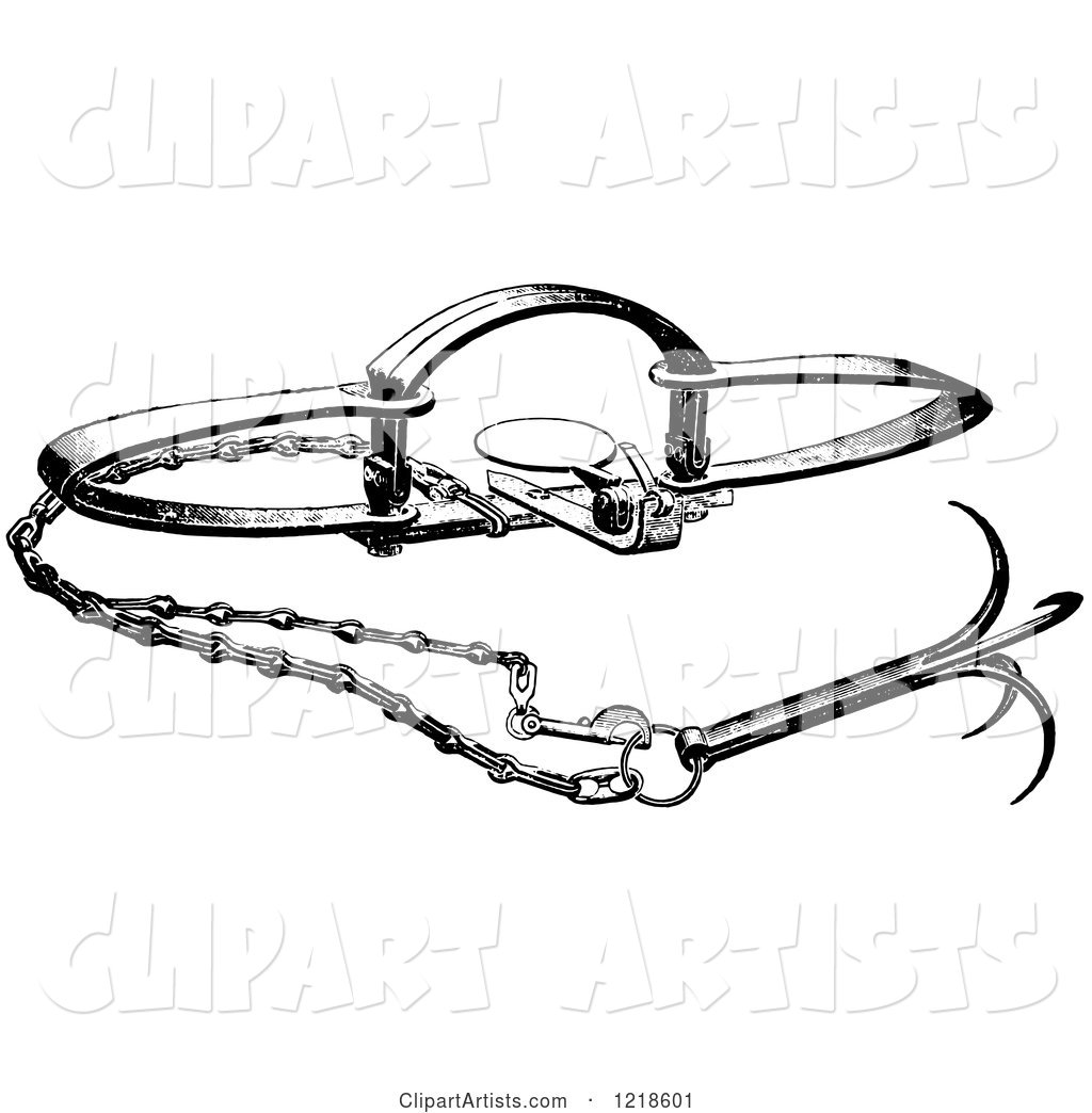 Black and White Steel Animal Trap for Bears