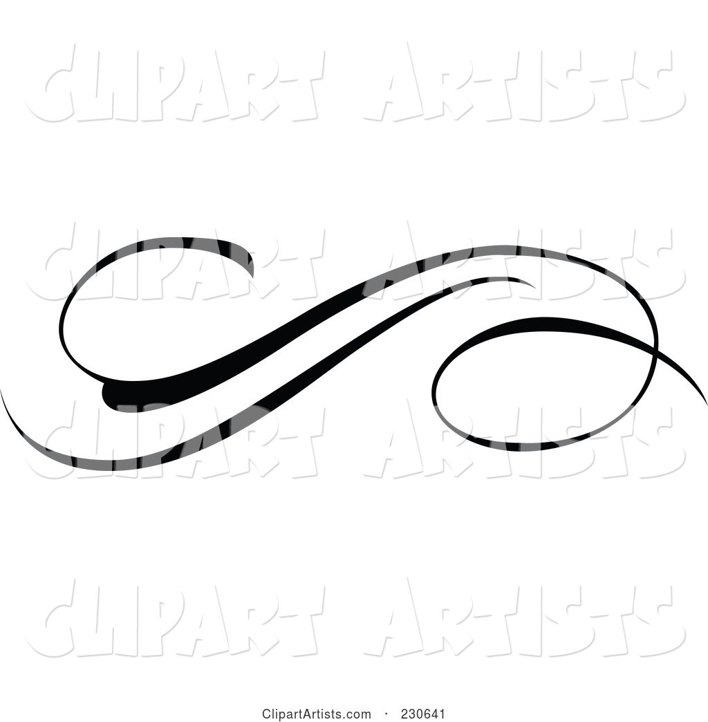 Black and White Swirly Design