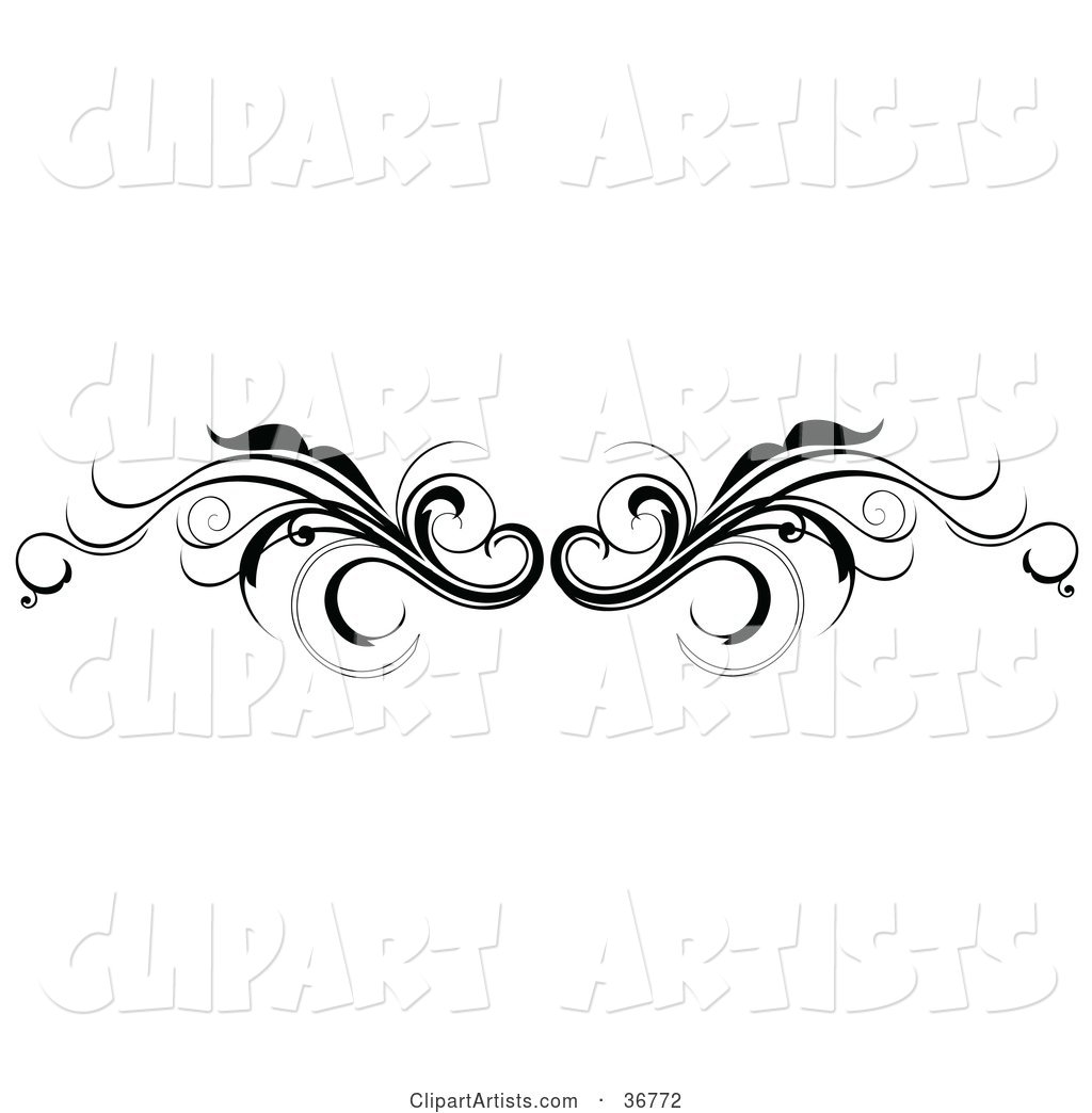 black and white vine design
