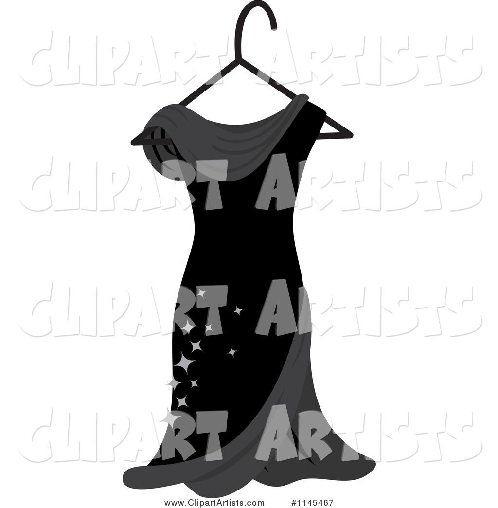 Black Dress with Sparkles on a Hanger
