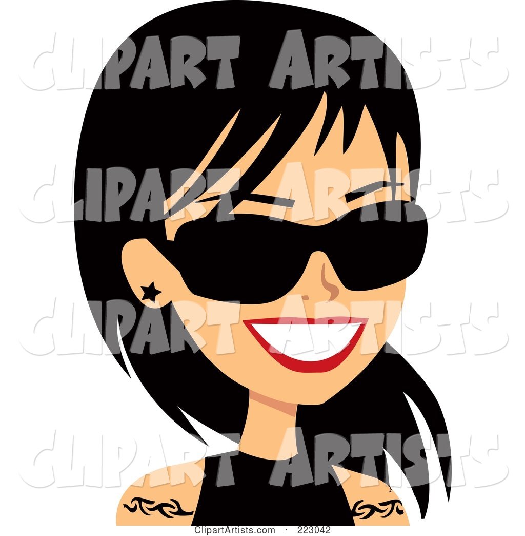 Black Haired Woman Smiling - 1
