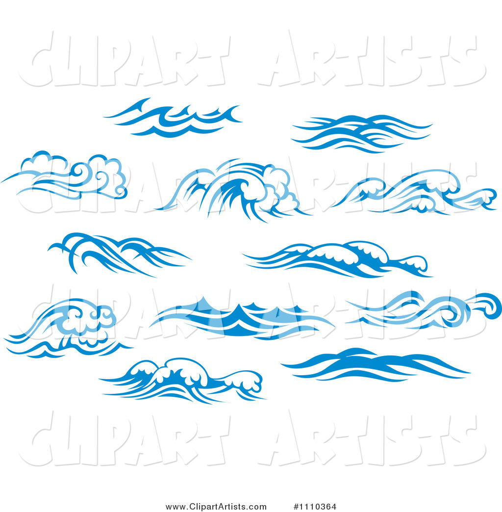 Blue and White Ocean Surf Waves 5